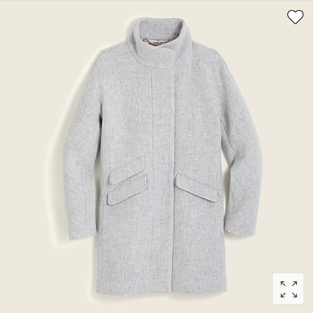 NWT J. Crew Cocoon Coat in Italian stadium-cloth wool